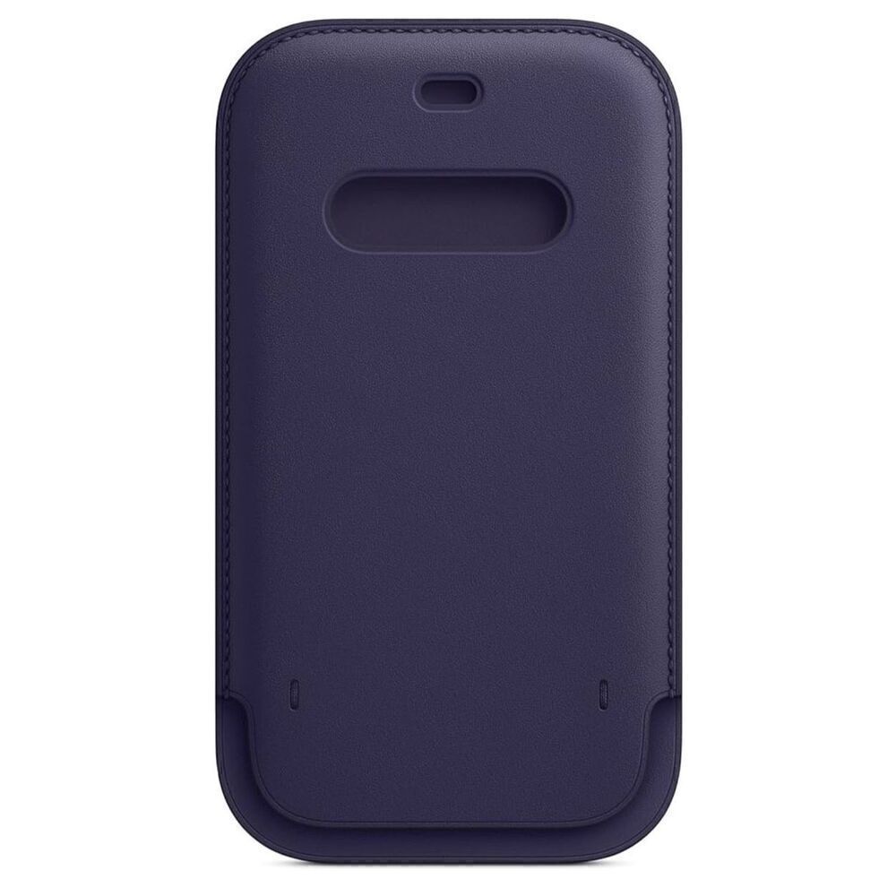 Apple Leather Sleeve case MagSafe for iPhone 12 mini deep violet new - Picture 2 of 11